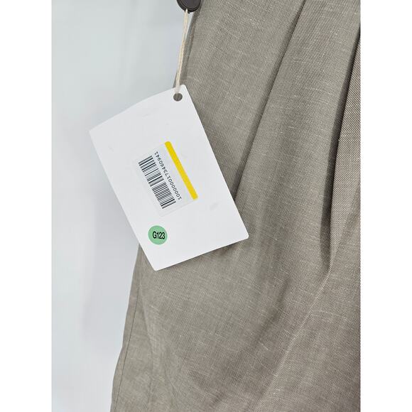 Topman Mens Sz 30 Pleated Front Preppy Dress Shorts Taupe NEW - Picture 2 of 5